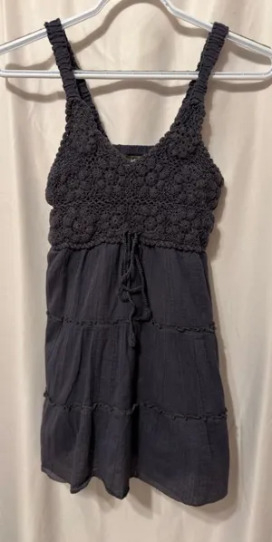 Athleta tiered boho sundress Crochet top XS thumbnail 1