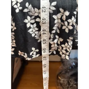 Who What Wear Black Floral Maxi Dress Side Cut Out Tassel Tie Small thumbnail 8