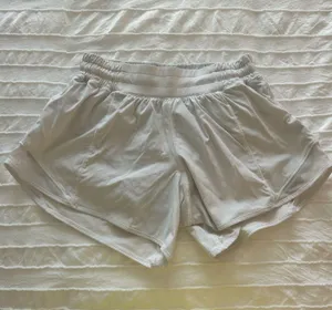 White Lululemon Hotty Hot Shorts thumbnail 1