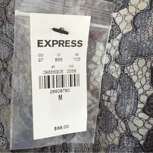 Express Women’s Black Medium‎ Whimsygoth Dark Romance Lace Puff Sleeve Top thumbnail 8