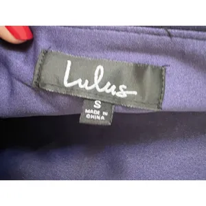 Lulus Dress Womens Size S‎ Navy Blue Open Back Cape Mini Cocktail Party Holiday thumbnail 4
