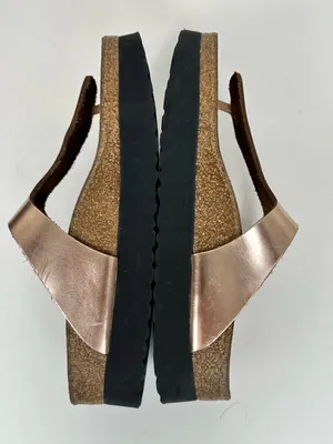 Birkenstock Papillio Gizeh Platform Rose Gold Leather Sandals Women’s 39 8-8.5 thumbnail 7
