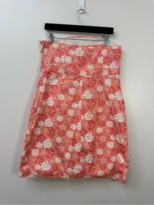 Vineyard Vines Coral and White Strapless Mini Summer Dress size 12 thumbnail 3