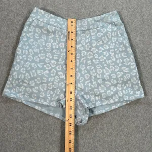 Altar'd State High Rise Shorts Women's X-Small Blue Animal Print Flat Front thumbnail 3