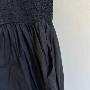 J. Crew Friday Cotton Poplin Dress Size Large Petite smocked Black thumbnail 5