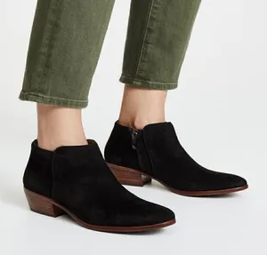Sam Edelman Black Suede Petty Ankle Boots thumbnail 1