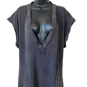 Free People FP Movement Hot Shot V-Neck Onesie Washed Black thumbnail 3