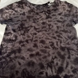 Philanthropy Women’s Distressed Black & Grey Tie Dye T-Shirt thumbnail 7