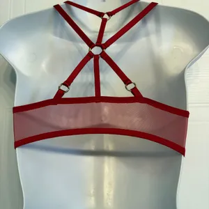Victoria's Secret Bombshell Bra Womens‎ 32C Red Lace Strappy Front Close LNEW thumbnail 5