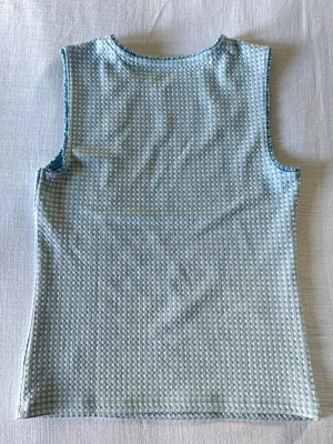 Gap Gingham Pointelle Shell Tank Top, Med thumbnail 9