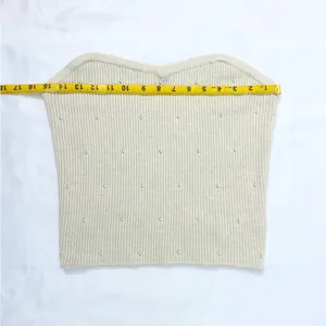 NWOT Aerie Pearl Ribbed Sweater Tube Top - Heather Frost - XL thumbnail 11