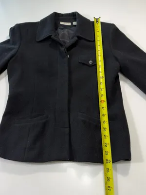 Ann Taylor 100% Wool Black Tailored Button Jacket Size Small thumbnail 5