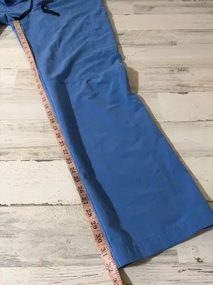 Figs Women's Light Blue Cargo Scrub Pants with Drawstring Size XL thumbnail 8