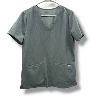 FIGS Technical Collection Casma Scrub‎ Top Women's Medium Graphite Gray thumbnail 1