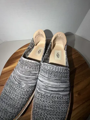 UGG Sammy Gray Heather Knit Slip-On Sneakers Women’s Sz 9.5 thumbnail 2
