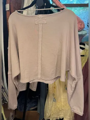 NWT Free People We The Free To The East Pullover - Chateau Grey - medium thumbnail 10