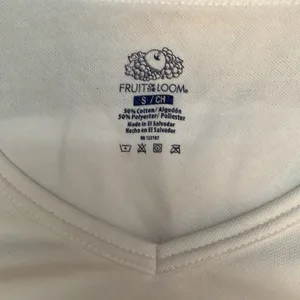Fruit of the Loom White Long Sleeved Women’s Tagless V-Neck Shirt thumbnail 4