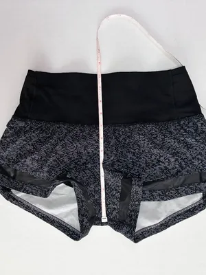 Lululemon Speckled Athletic Shorts - Size 4 - Black/White thumbnail 4