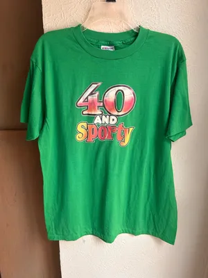 FIRM Vintage 80s single stitch 40 and Sporty Unisex t-shirt size XL thumbnail 1