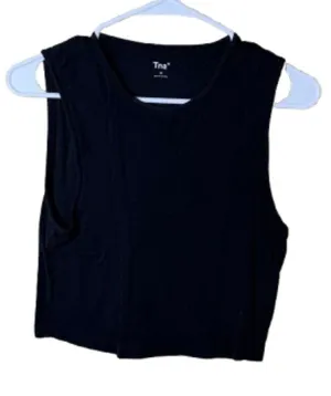 ARITZIA TNA Cropped Black Tank Top Shirt Size Medium Black thumbnail 1