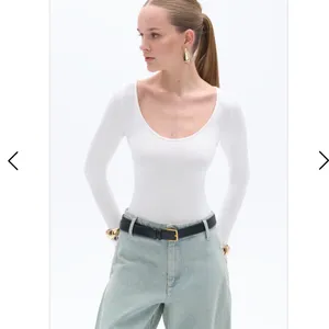 White Long Sleeve Bodysuit thumbnail 2