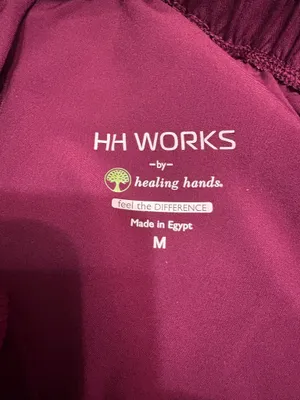 Healing Hands Wine Scrub Pants HH Women’s Works thumbnail 4