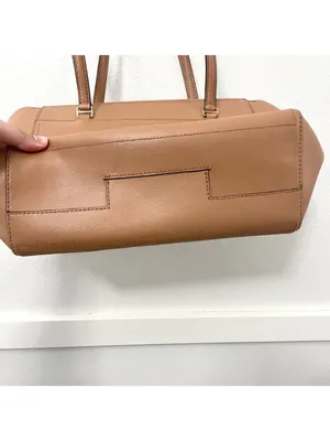 Tory Burch Parker Leather Tote Light Brown Quiet Luxury Minimalist thumbnail 5
