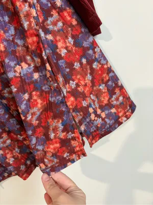 Cato‎ Floral 3/4 puff sleeve top red purple size XL thumbnail 5