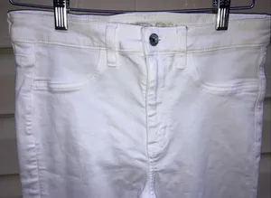 Short white American Eagle high rise jeggings thumbnail 2