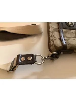 Coach Khaki Legacy Signature Stripe Swingpack Crossbody Bag W/Hang Tag, Dust Bag thumbnail 4