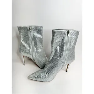 BP Ankle Booties Size 8.5 Athenna Crystal Pointed Toe High‎ Heel Boots thumbnail 6