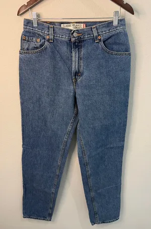 Womens Levis 550 Med Wash Vintage Classic Relaxed Tapered Jeans 30x33" Size 10L thumbnail 1
