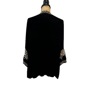 Johnny Was Olenna Velvet Flutter Top 3/4 Sleeve thumbnail 5