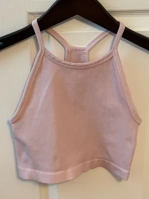 Aritzia Tna Pink Seamless Ribbed Tank thumbnail 2