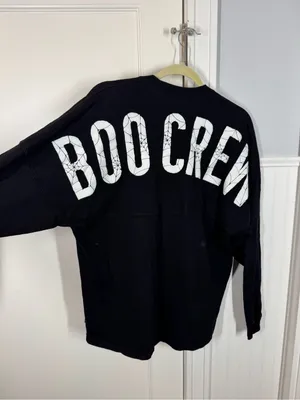 Disney Spirit Jersey Halloween Boo Crew Spiderweb Mickey Head Size Small spooky thumbnail 6