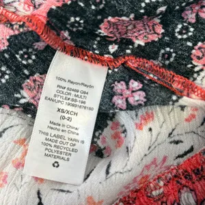 BOHO Patchwork Tiered‎ High Low Maxi Skirt Floral Ruffle Peasant Gypsy Size XS thumbnail 11