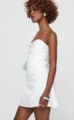 Princess Polly Bradwell Strapless White Mini Dress New! thumbnail 4