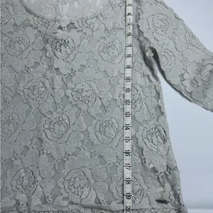 Abercrombie &‎ Fitch Gray Embellished Boxy Blouse thumbnail 2