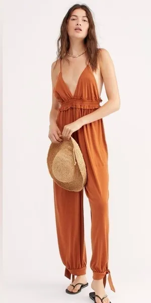 Free People Malibu Jumpsuit By Fp Beach Black thumbnail 1