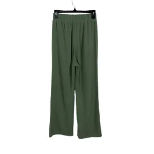 Dee Elly Green Wide Leg‎ Drawstring Waist Lounge Pants Small thumbnail 4