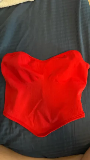 Urban Outfitters out from under tube top red corset style thumbnail 2