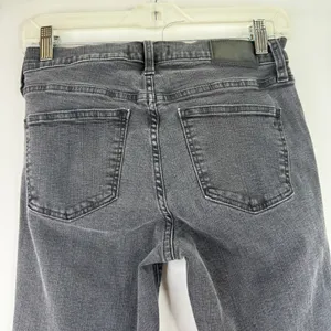 Madewell Women's Black 9" Mid-Rise Skinny Raw Hem Jeans Size 27 thumbnail 5