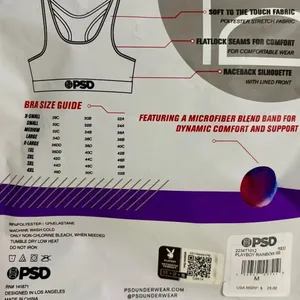 NWT PSD PlayBoy Sports Bra Medium Orange thumbnail 2