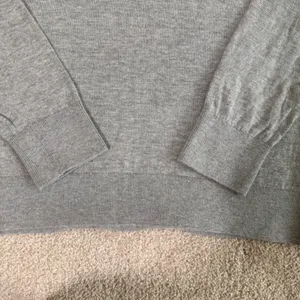 Quince Womens Organic Cotton Cashmere V-Neck Sweater M Grey SHWDC01 Ribbed Trim thumbnail 5