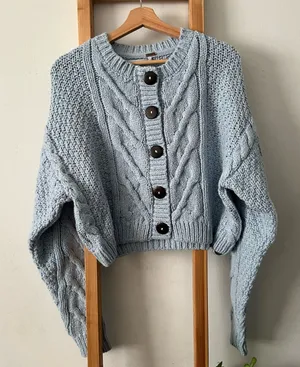 Free People Bonfire Cable Knit cardigan thumbnail 1