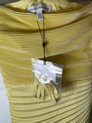 Dress The Population Kinley Dress in Butter Yellow S thumbnail 10