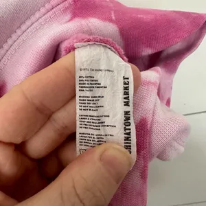 Chinatown Market Women’s Medium Pink Tie Dye Hoodie Sweatshirt thumbnail 4