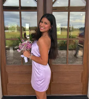 Purple One Shoulder Formal Dress thumbnail 2