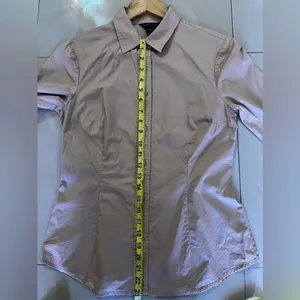Moda International Women Tan Long Sleeve Blouse M With Bottom 4. % Elastic thumbnail 10