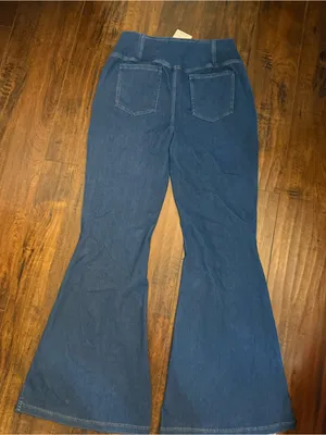 Halara Flex High Waisted Crossover Pocket Washed Casual Flare Jeans Size L NWT thumbnail 5